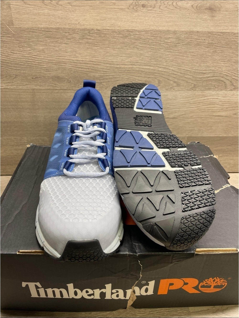 Timberland PRO Gray and Blue Women's Sneakers #209